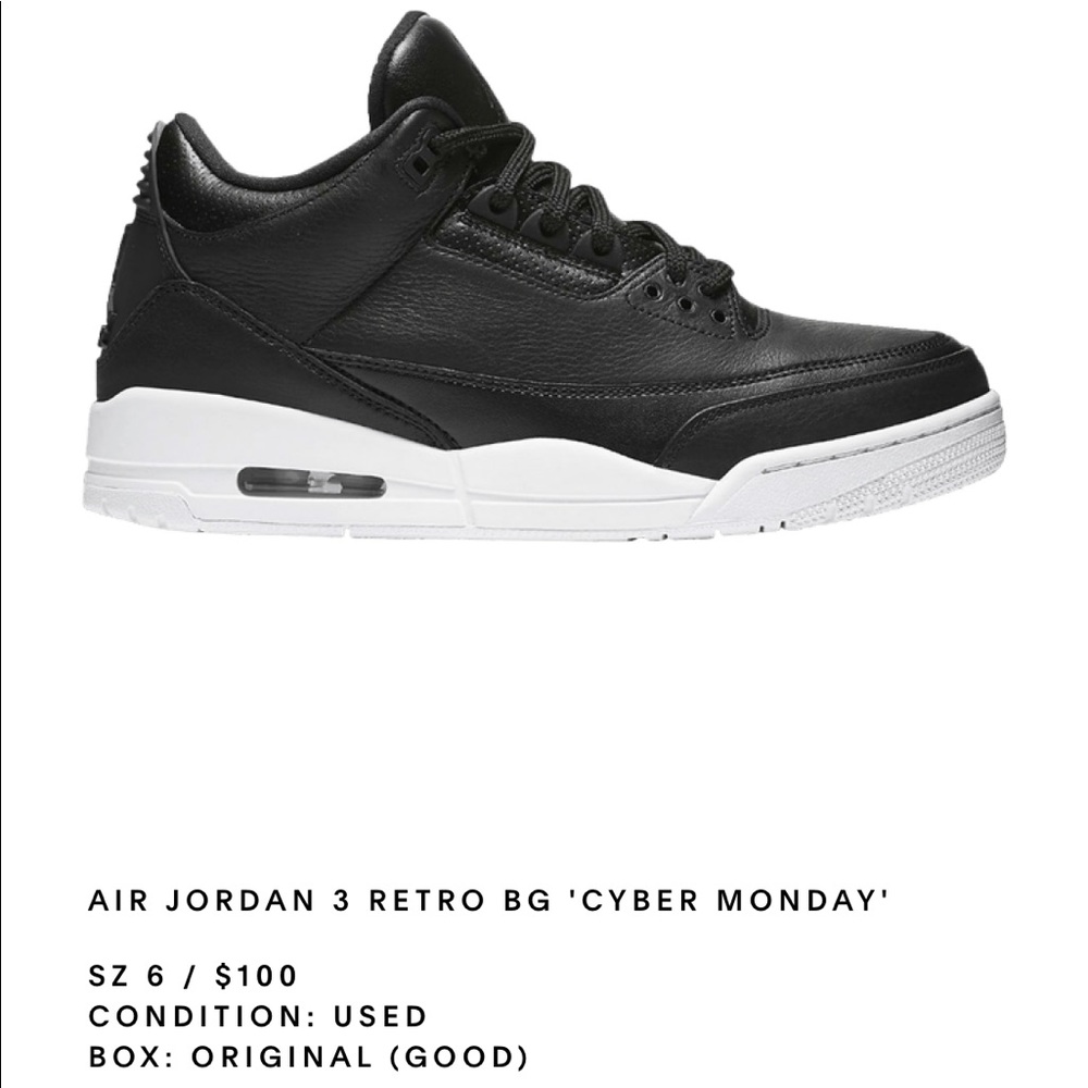 AIR JORDAN 3 RETRO BG “CYBER MONDAY”